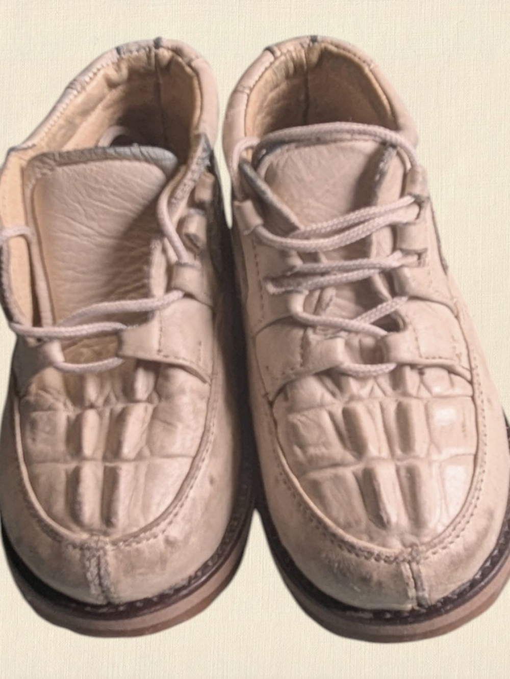 Girl's Toddler's Alamos Beige Leather Boots